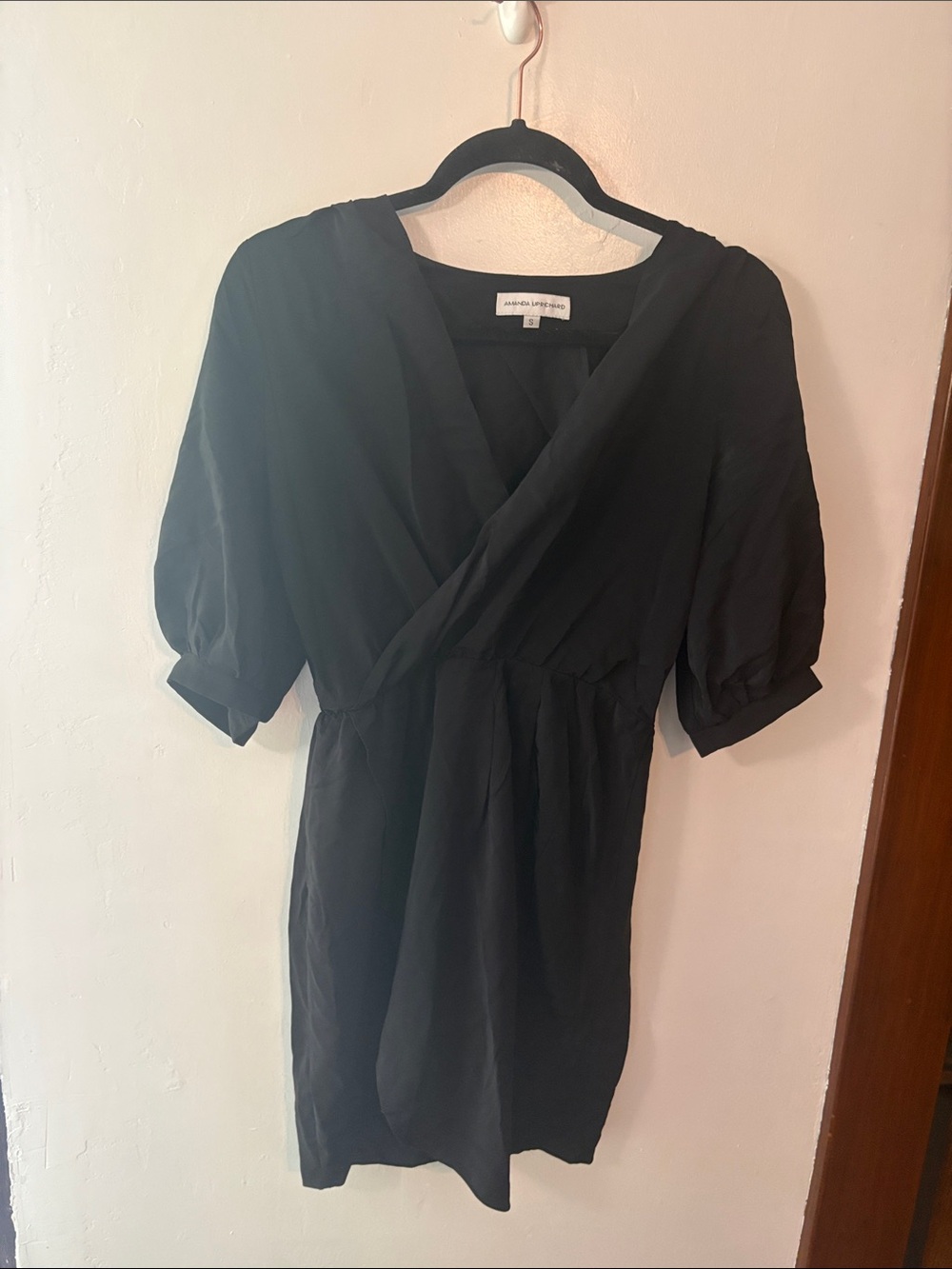 Amanda Uprichard Black Mini Dress - 100% Silk
